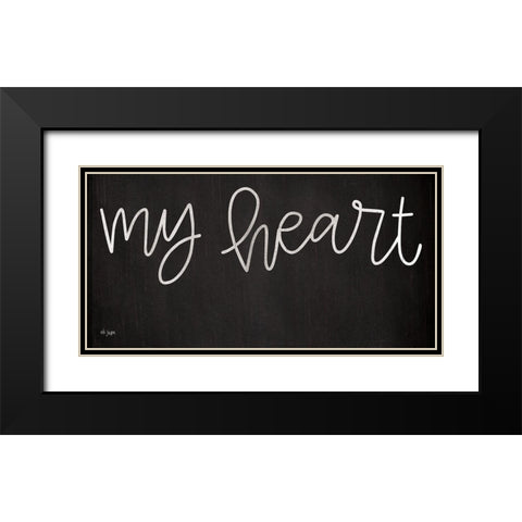 Be Still My Heart II Black Modern Wood Framed Art Print with Double Matting by Jaxn Blvd.
