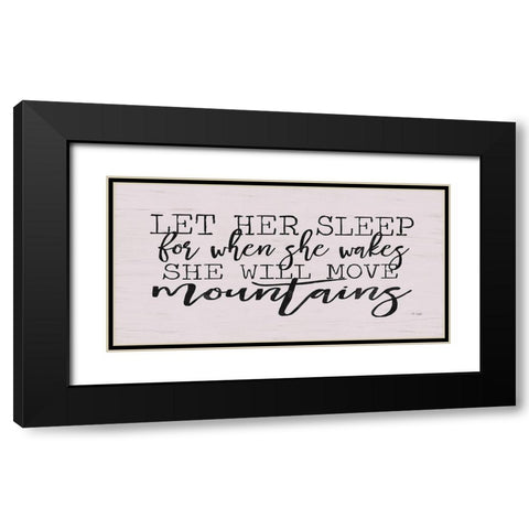 Let Her Sleep Black Modern Wood Framed Art Print with Double Matting by Jaxn Blvd.