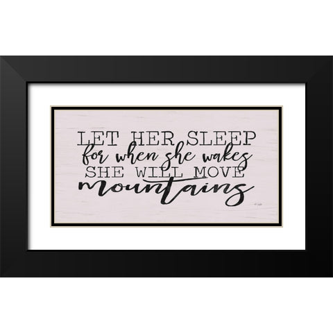 Let Her Sleep Black Modern Wood Framed Art Print with Double Matting by Jaxn Blvd.