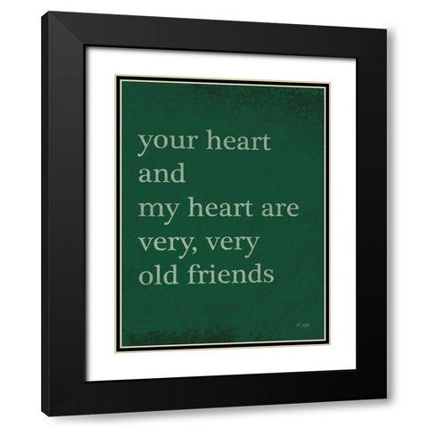 Old Friends Black Modern Wood Framed Art Print with Double Matting by Jaxn Blvd.