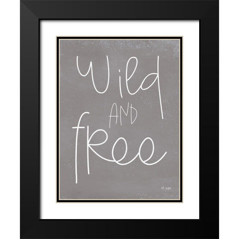 Wild and Free Black Modern Wood Framed Art Print with Double Matting by Jaxn Blvd.