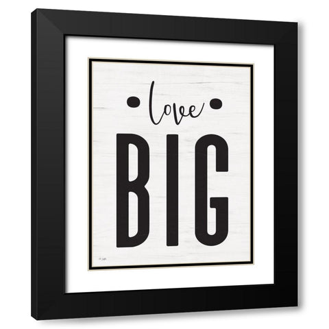 Love Big Black Modern Wood Framed Art Print with Double Matting by Jaxn Blvd.