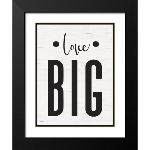 Love Big Black Modern Wood Framed Art Print with Double Matting by Jaxn Blvd.