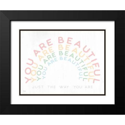 You Are Beautiful Black Modern Wood Framed Art Print with Double Matting by Jaxn Blvd.