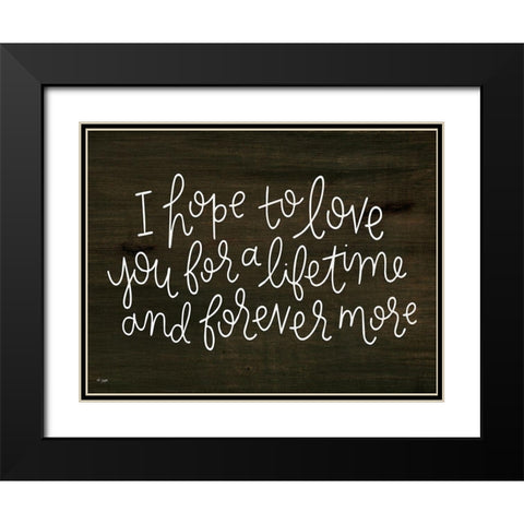 Love For a Lifetime Black Modern Wood Framed Art Print with Double Matting by Jaxn Blvd.