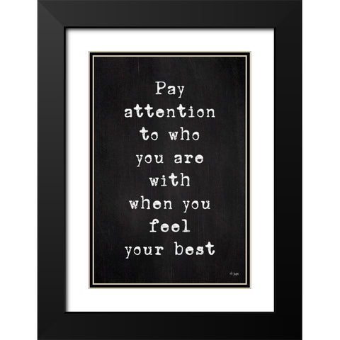 Feel Your Best Black Modern Wood Framed Art Print with Double Matting by Jaxn Blvd.