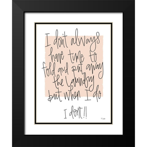 Time for Laundry Black Modern Wood Framed Art Print with Double Matting by Jaxn Blvd.