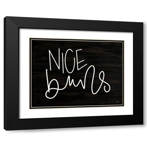 Nice Buns Black Modern Wood Framed Art Print with Double Matting by Jaxn Blvd.