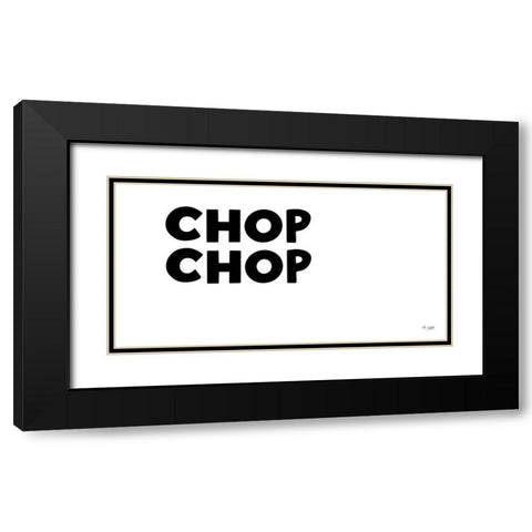 Chop-Chop Black Modern Wood Framed Art Print with Double Matting by Jaxn Blvd.