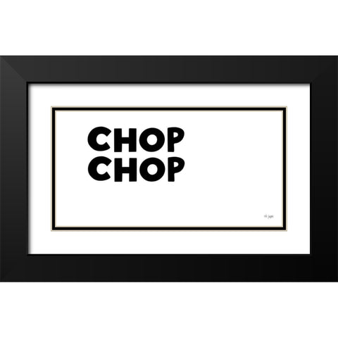 Chop-Chop Black Modern Wood Framed Art Print with Double Matting by Jaxn Blvd.