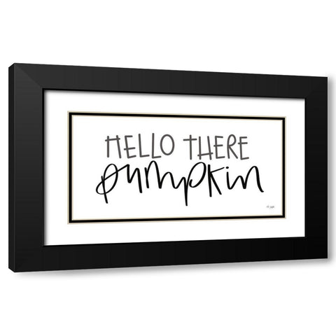 Hello There Pumpkin Black Modern Wood Framed Art Print with Double Matting by Jaxn Blvd.