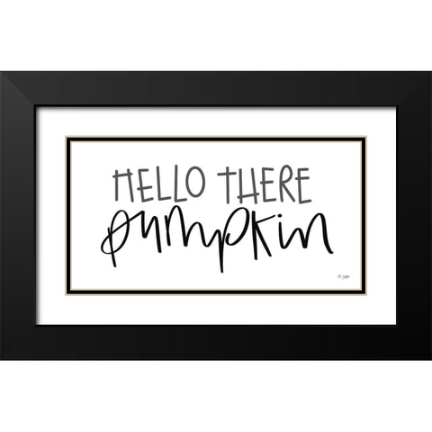Hello There Pumpkin Black Modern Wood Framed Art Print with Double Matting by Jaxn Blvd.