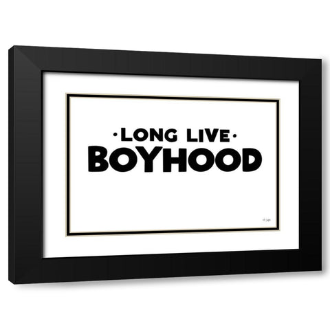 Long Live Boyhood Black Modern Wood Framed Art Print with Double Matting by Jaxn Blvd.