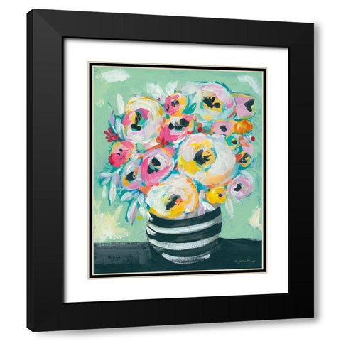 Symphony of Roses Black Modern Wood Framed Art Print with Double Matting by Mingo, Jessica