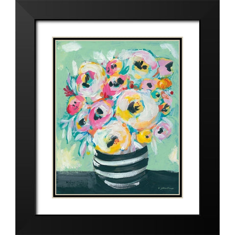 Symphony of Roses Black Modern Wood Framed Art Print with Double Matting by Mingo, Jessica