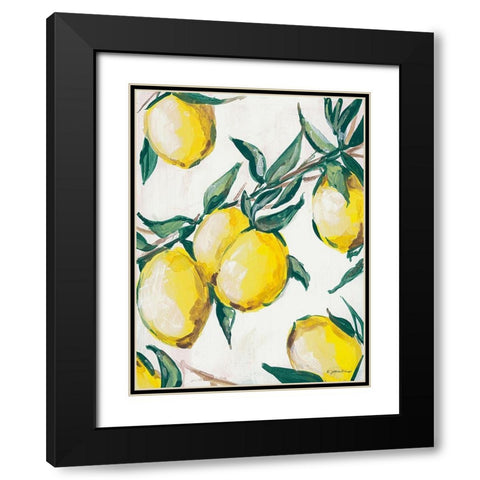 Lemon Branch Black Modern Wood Framed Art Print with Double Matting by Mingo, Jessica