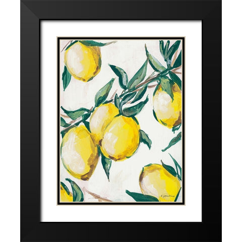 Lemon Branch Black Modern Wood Framed Art Print with Double Matting by Mingo, Jessica