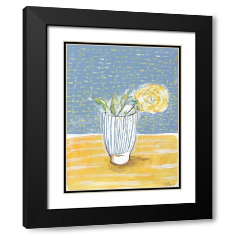 Rose in Glass I Black Modern Wood Framed Art Print with Double Matting by Mingo, Jessica