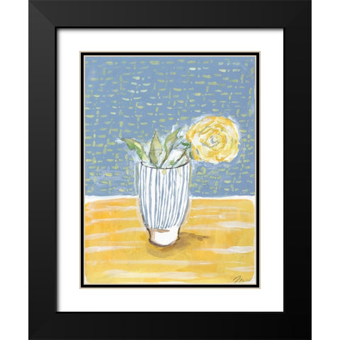 Rose in Glass I Black Modern Wood Framed Art Print with Double Matting by Mingo, Jessica
