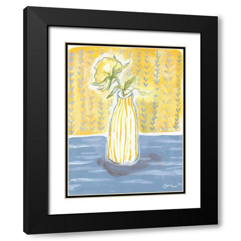 Rose in Glass II Black Modern Wood Framed Art Print with Double Matting by Mingo, Jessica