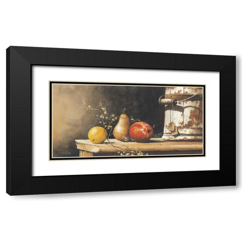 Fruit with Bucket Black Modern Wood Framed Art Print with Double Matting by Rossini, John