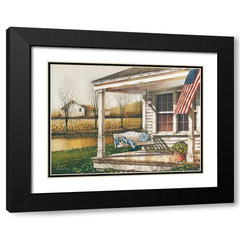 Fall is in the Air Black Modern Wood Framed Art Print with Double Matting by Rossini, John