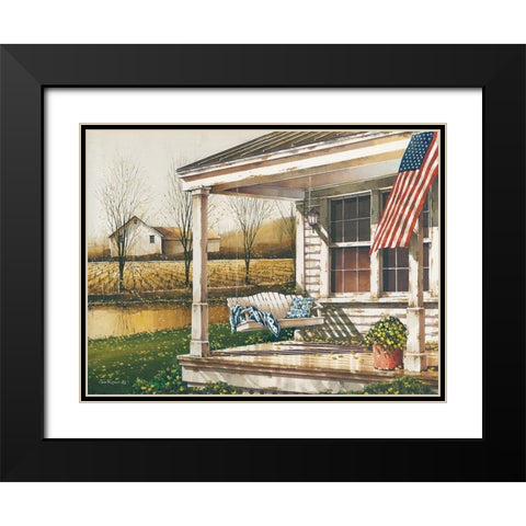 Fall is in the Air Black Modern Wood Framed Art Print with Double Matting by Rossini, John