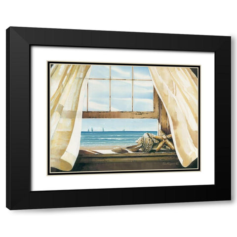 Beach Treasures Black Modern Wood Framed Art Print with Double Matting by Rossini, John
