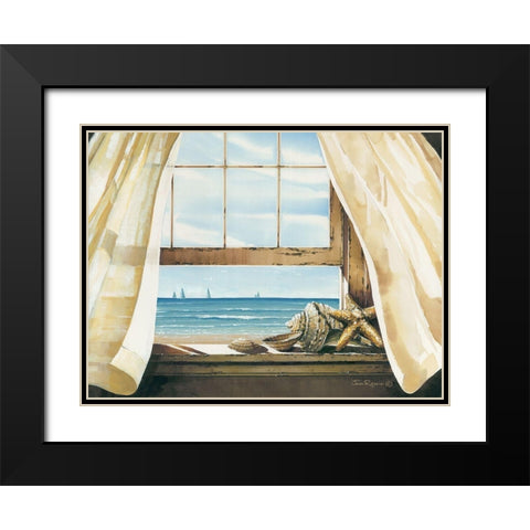 Beach Treasures Black Modern Wood Framed Art Print with Double Matting by Rossini, John