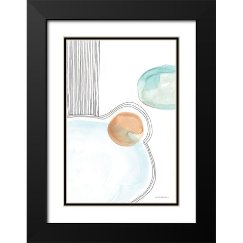 Coffee Social Black Modern Wood Framed Art Print with Double Matting by Kamdon Kreations
