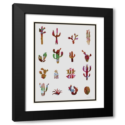 Prickly Black Modern Wood Framed Art Print with Double Matting by Kamdon Kreations
