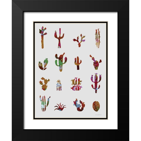 Prickly Black Modern Wood Framed Art Print with Double Matting by Kamdon Kreations