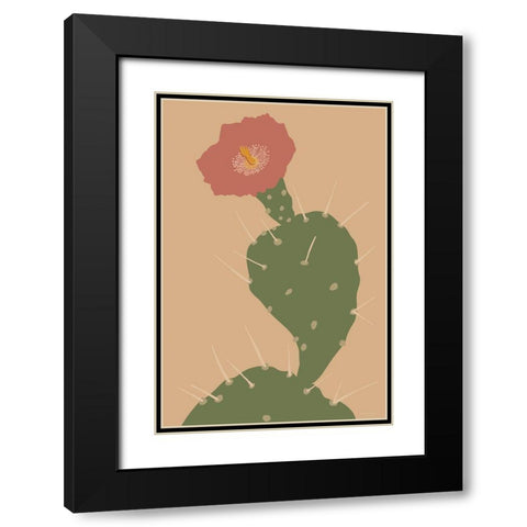 Pretty Prickle 1 Black Modern Wood Framed Art Print with Double Matting by Kamdon Kreations