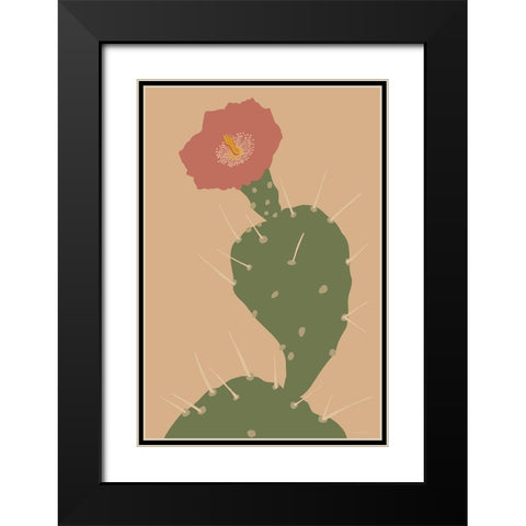 Pretty Prickle 1 Black Modern Wood Framed Art Print with Double Matting by Kamdon Kreations