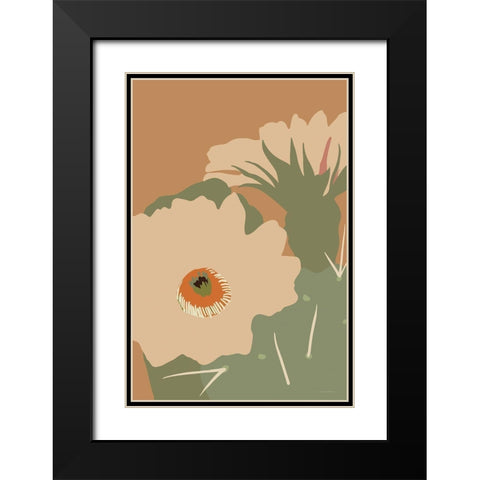 Pretty Prickle 2 Black Modern Wood Framed Art Print with Double Matting by Kamdon Kreations