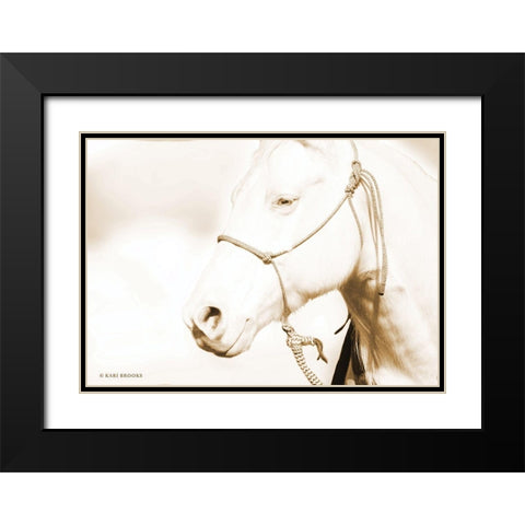 Sepia Medicine Man Black Modern Wood Framed Art Print with Double Matting by Brooks, Kari