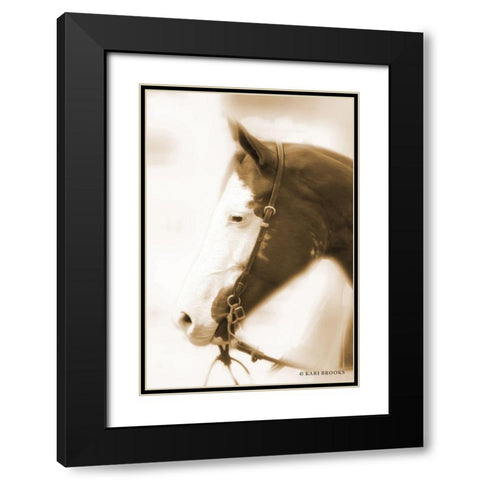 Sepia Dream Black Modern Wood Framed Art Print with Double Matting by Brooks, Kari