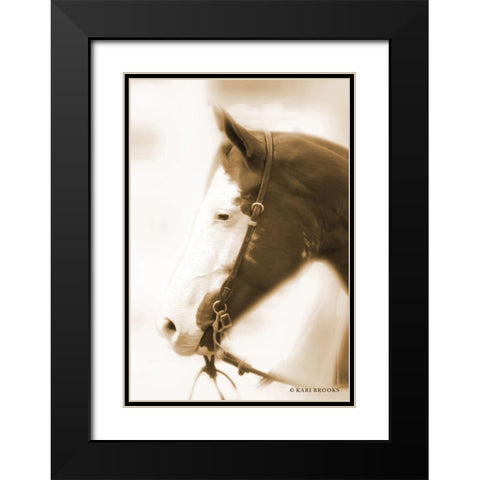 Sepia Dream Black Modern Wood Framed Art Print with Double Matting by Brooks, Kari