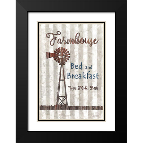 Farmhouse Bed and Breakfast Black Modern Wood Framed Art Print with Double Matting by Deiter, Lori