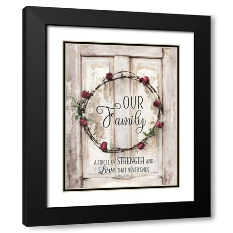 Our Family Black Modern Wood Framed Art Print with Double Matting by Deiter, Lori