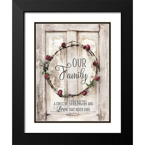 Our Family Black Modern Wood Framed Art Print with Double Matting by Deiter, Lori