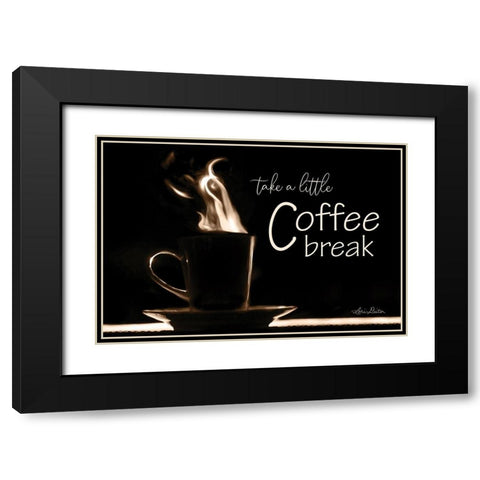 Take a Little Coffee Break Black Modern Wood Framed Art Print with Double Matting by Deiter, Lori