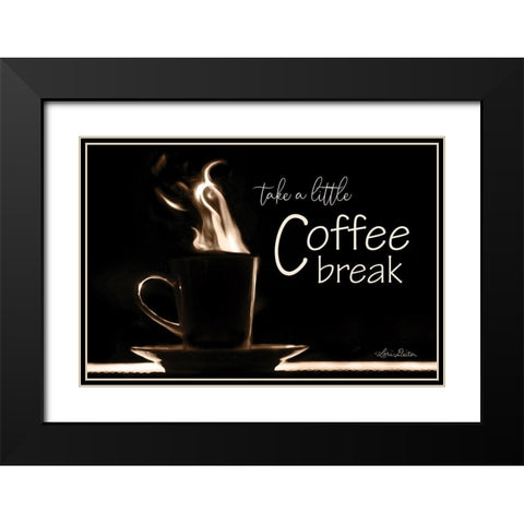 Take a Little Coffee Break Black Modern Wood Framed Art Print with Double Matting by Deiter, Lori