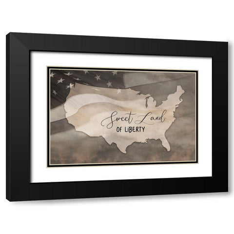 Sweet Land of Liberty Black Modern Wood Framed Art Print with Double Matting by Deiter, Lori