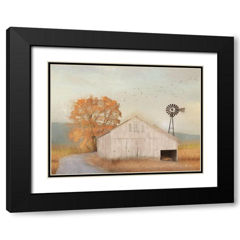 Fall Barn in Muir Black Modern Wood Framed Art Print with Double Matting by Deiter, Lori