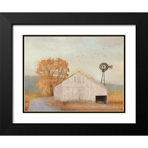 Fall Barn in Muir Black Modern Wood Framed Art Print with Double Matting by Deiter, Lori