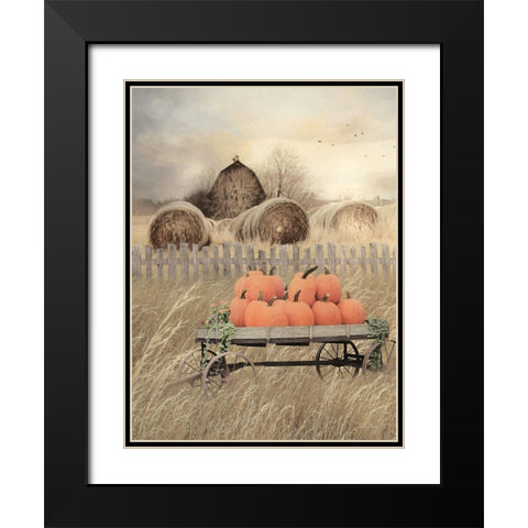 Pumpkin Harvest Black Modern Wood Framed Art Print with Double Matting by Deiter, Lori