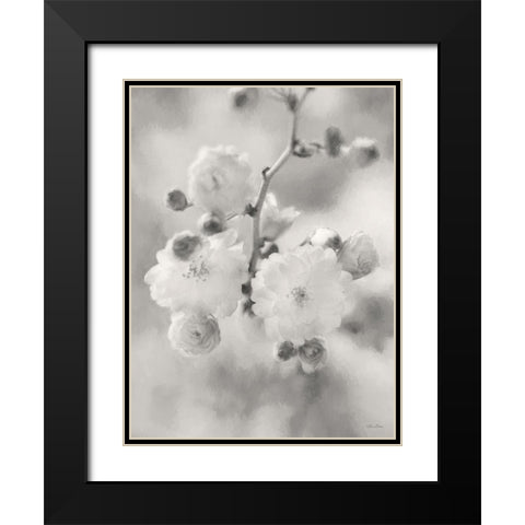 Painted Blossoms I Black Modern Wood Framed Art Print with Double Matting by Deiter, Lori