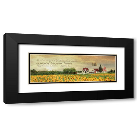 I Thank Thee Black Modern Wood Framed Art Print with Double Matting by Deiter, Lori