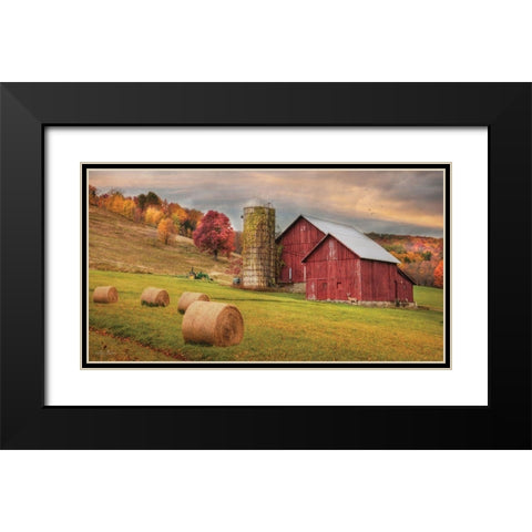 Autumn Breeze Black Modern Wood Framed Art Print with Double Matting by Deiter, Lori